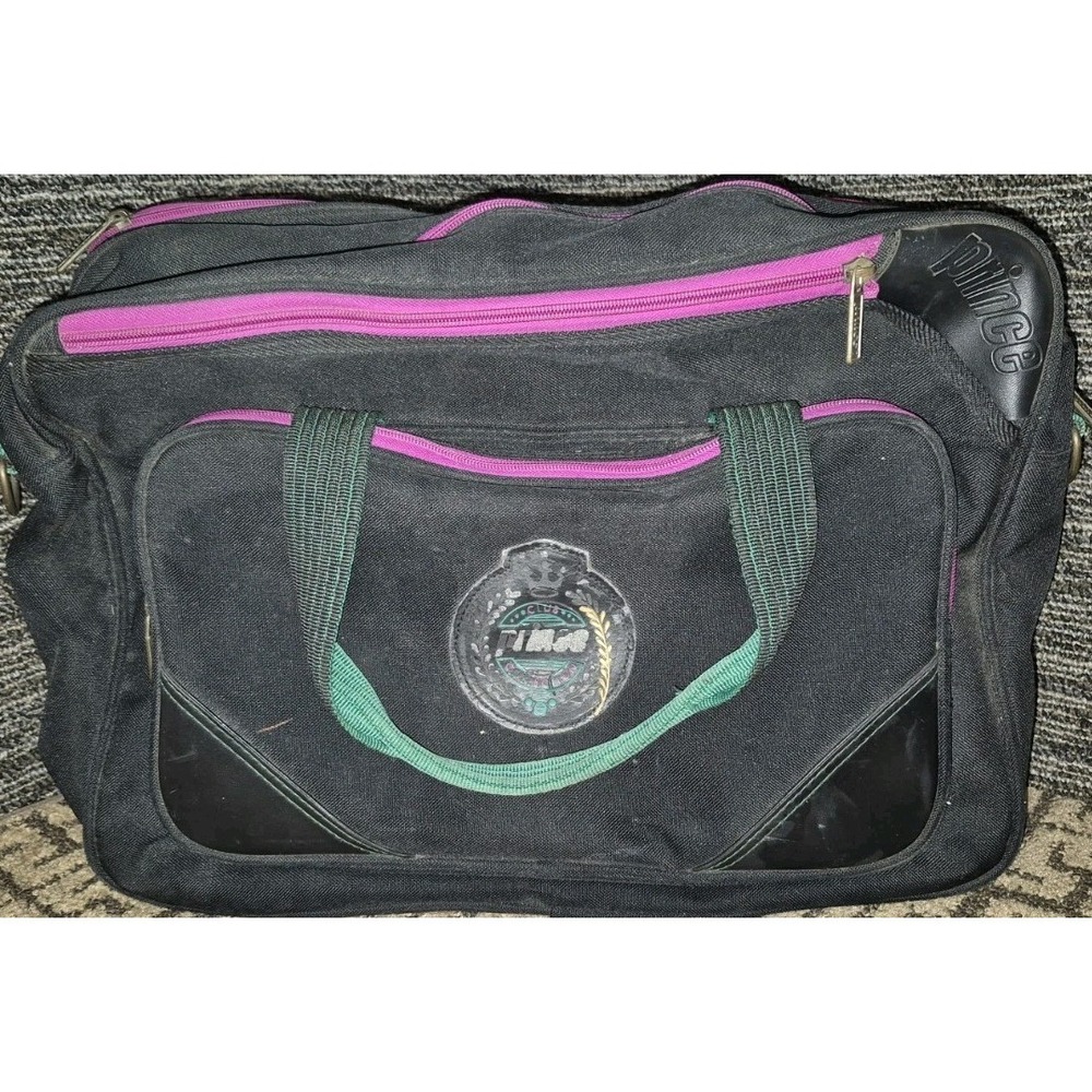 Prince Tennis Duffel Bag Vintage Black/Purple Gym‎ Carry Bag